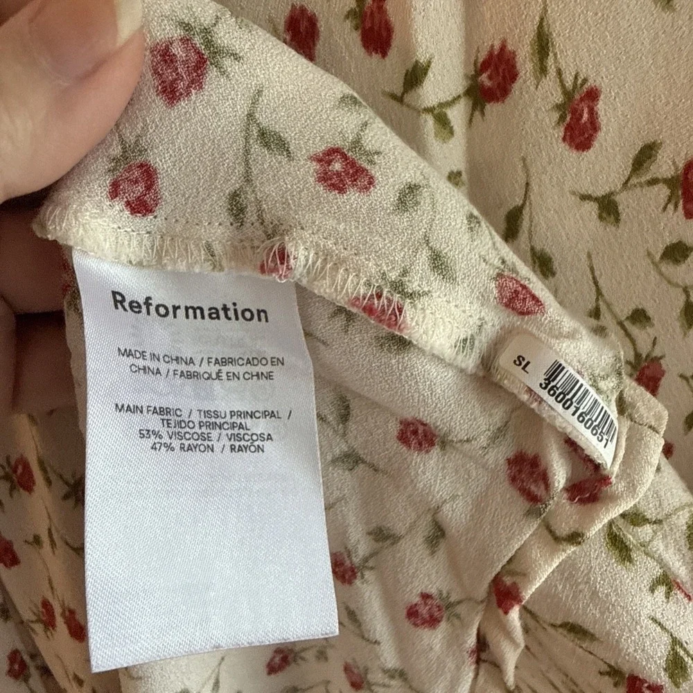 Reformation Calix Ivory Madison Floral Mini Dress Size Small Fairy Coquette Grad - Picture 10 of 16